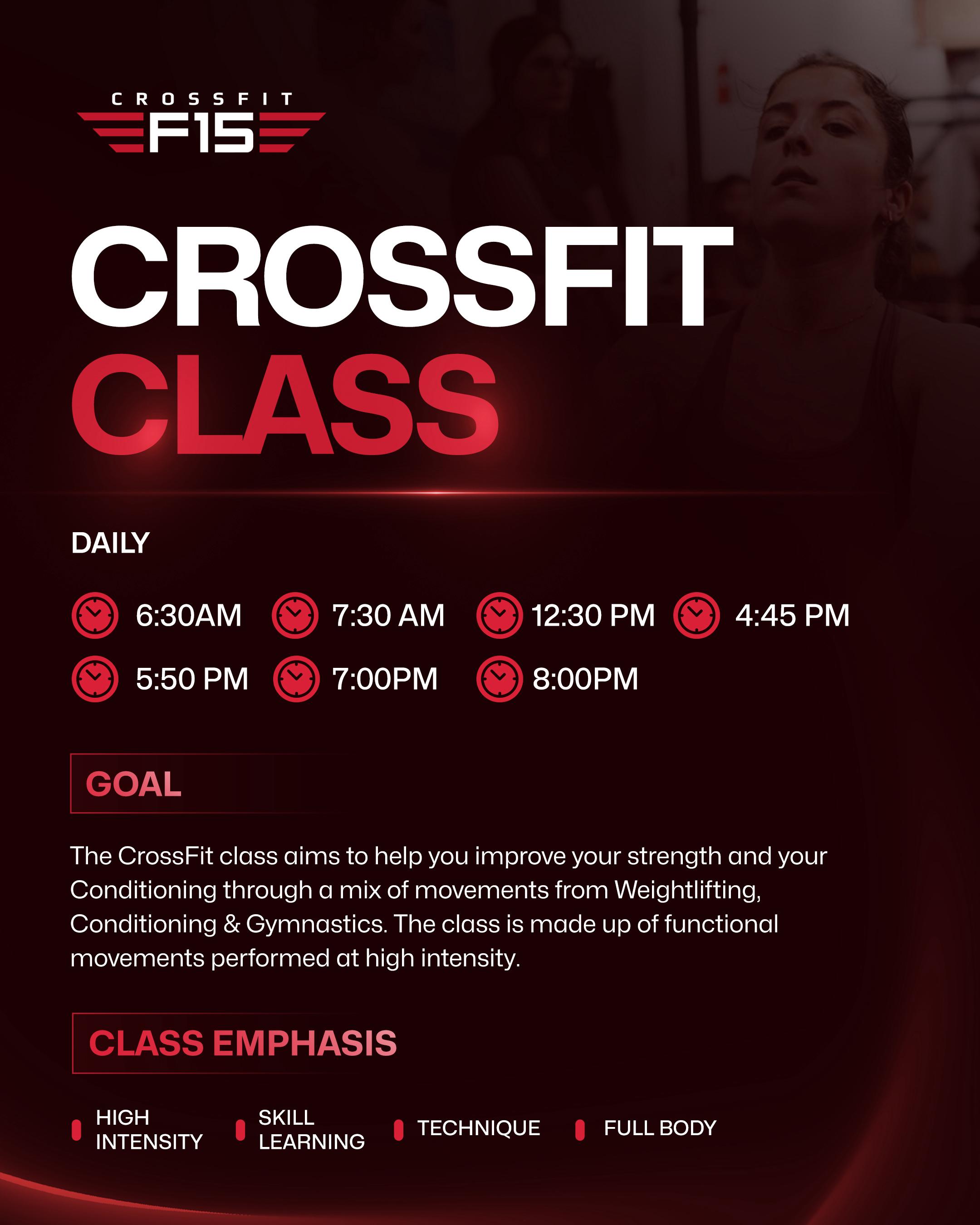 CrossFit Class schedule