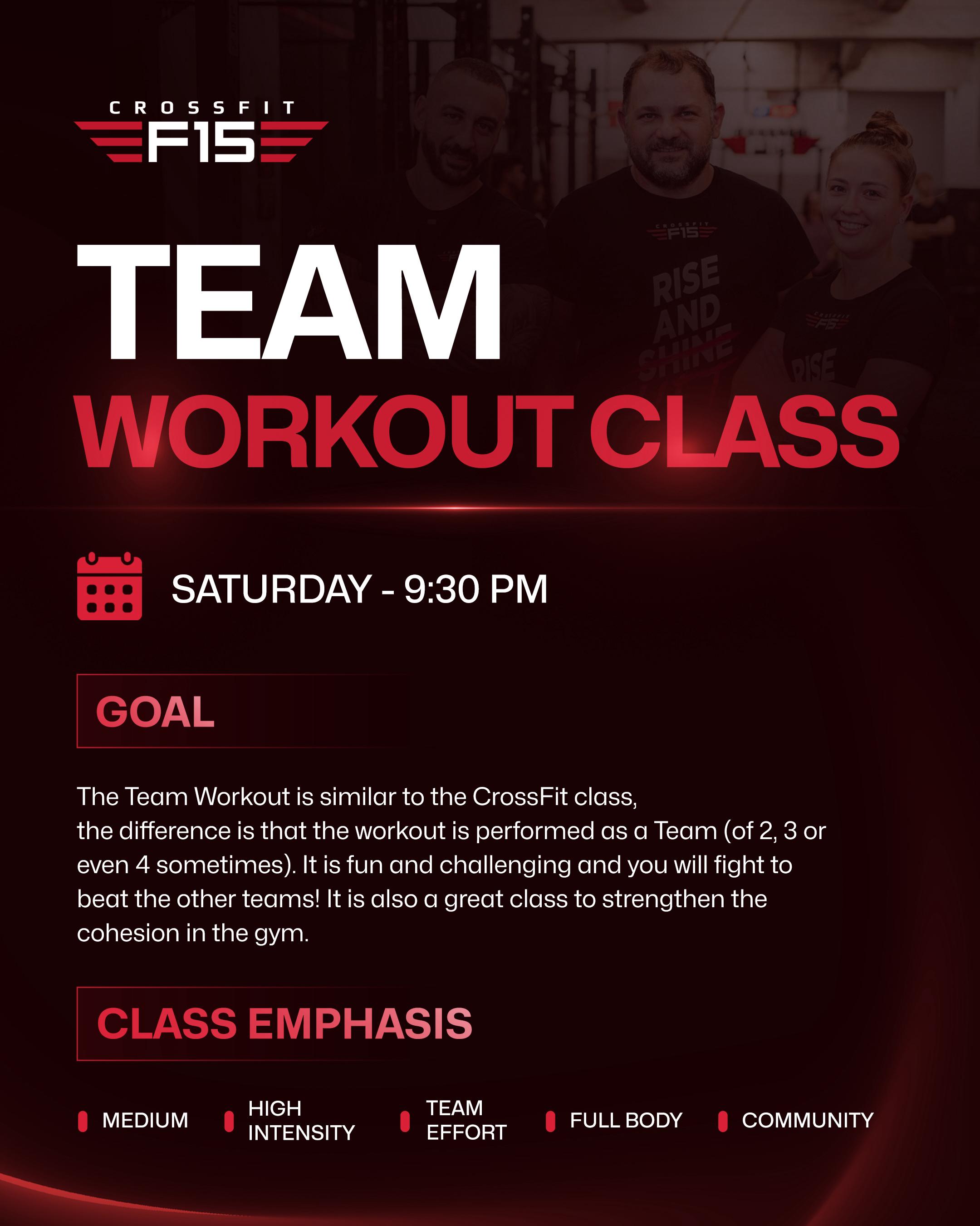 Team Workout schedule