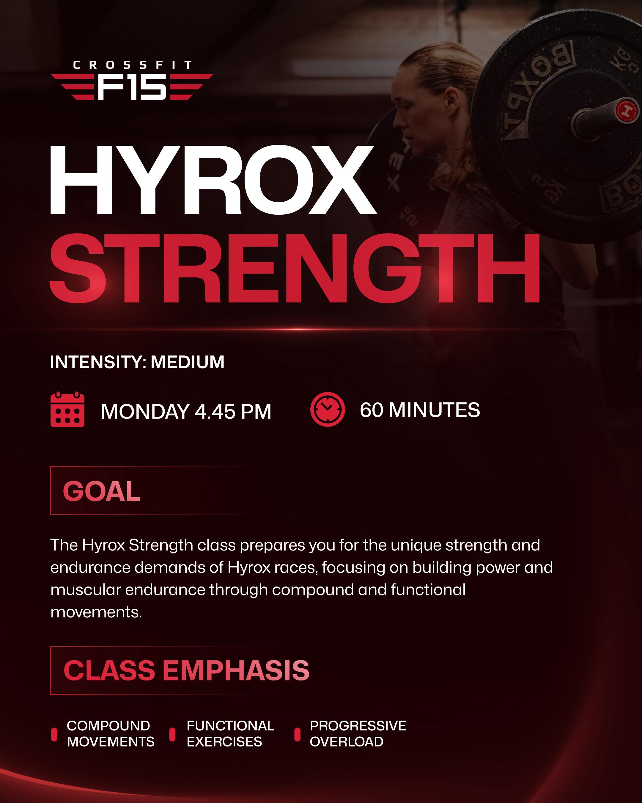 HYROX Strength schedule